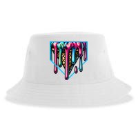 Home Plate Drip Ice Cream Softball & Baseball Sustainable Bucket Hat