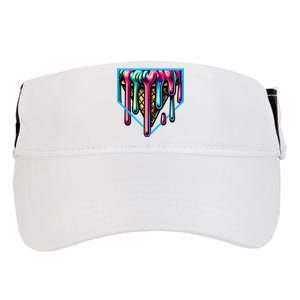 Home Plate Drip Ice Cream Softball & Baseball Adult Drive Performance Visor