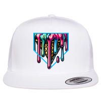 Home Plate Drip Ice Cream Softball & Baseball Flatbill Hat
