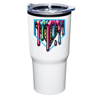Home Plate Drip Ice Cream Softball & Baseball Tumbler