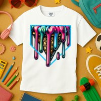 Home Plate Drip Ice Cream Softball & Baseball Kids T-Shirt