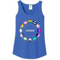 Human Pride Design Human LGBTQ Flag Ladies Essential Tank