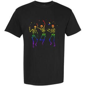 Halloween Pride Dancing Skeletons Celebrate LGBTQ+ Garment-Dyed Heavyweight T-Shirt