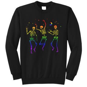 Halloween Pride Dancing Skeletons Celebrate LGBTQ+ Sweatshirt