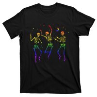 Halloween Pride Dancing Skeletons Celebrate LGBTQ+ T-Shirt