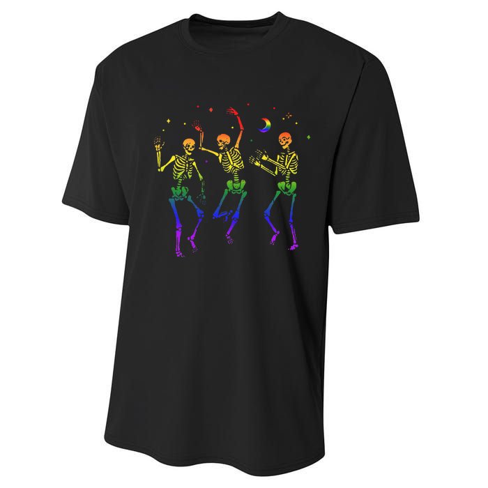 Halloween Pride Dancing Skeletons Celebrate LGBTQ+ Performance Sprint T-Shirt