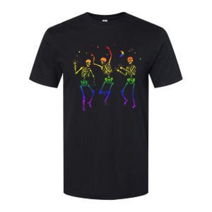 Halloween Pride Dancing Skeletons Celebrate LGBTQ+ Softstyle CVC T-Shirt