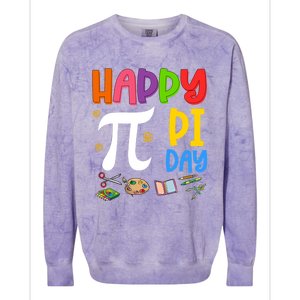 Happy Pi Day Math Teachers Student Professor Pi Day Gift Colorblast Crewneck Sweatshirt