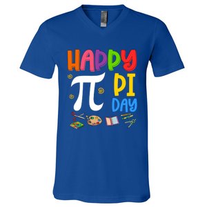 Happy Pi Day Math Teachers Student Professor Pi Day Gift V-Neck T-Shirt