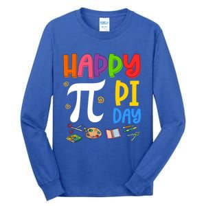 Happy Pi Day Math Teachers Student Professor Pi Day Gift Tall Long Sleeve T-Shirt