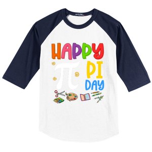 Happy Pi Day Math Teachers Student Professor Pi Day Gift Baseball Sleeve Shirt