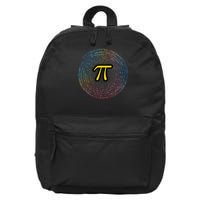 Happy Pi Day 314 Pi Spiral Symbol Math Science Lover Nerdy Gift 16 in Basic Backpack