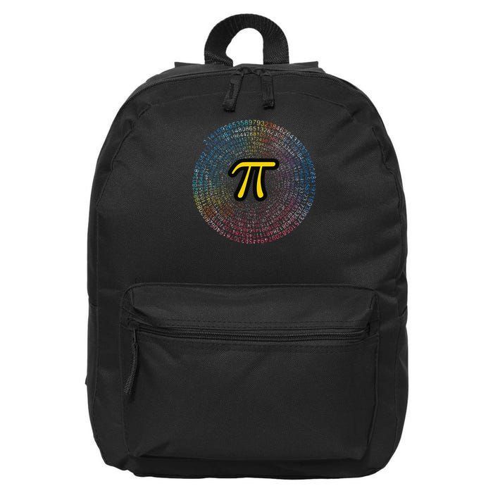 Happy Pi Day 314 Pi Spiral Symbol Math Science Lover Nerdy Gift 16 in Basic Backpack