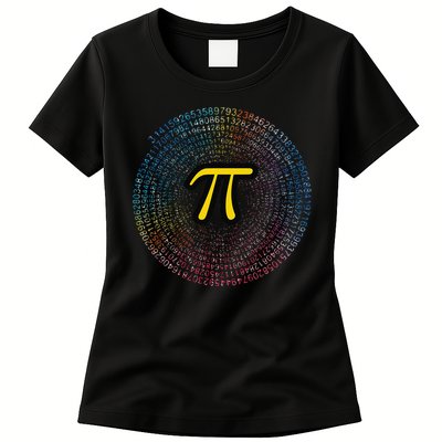 Happy Pi Day 314 Pi Spiral Symbol Math Science Lover Nerdy Gift Women's T-Shirt