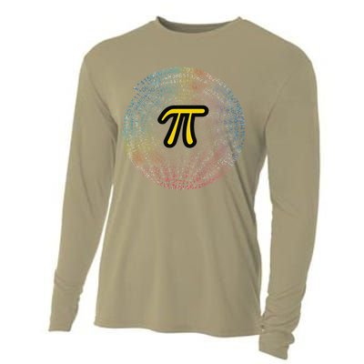 Happy Pi Day 314 Pi Spiral Symbol Math Science Lover Nerdy Gift Cooling Performance Long Sleeve Crew