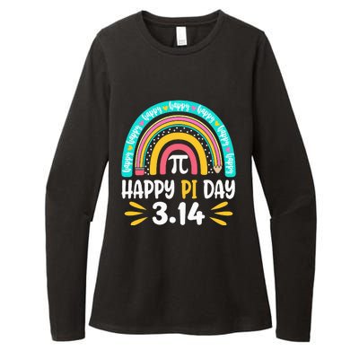 Happy Pi Day Mathematic Math Teacher Gift Rainbow Womens CVC Long Sleeve Shirt