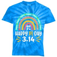 Happy Pi Day Mathematic Math Teacher Gift Rainbow Kids Tie-Dye T-Shirt