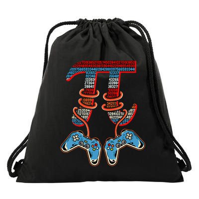 Happy Pi Day Video Game Controllers Math Teachers .Png Drawstring Bag