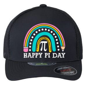 Happy Pi Day Rainbow Math Teacher Pi Day Gift Flexfit Unipanel Trucker Cap