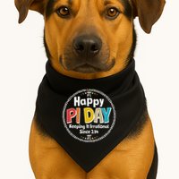 Happy Pi Day Keeping It Irrational Since 3.14 USA-Made Doggie Bandana