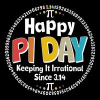 Happy Pi Day Keeping It Irrational Since 3.14 7-Panel Snapback Hat