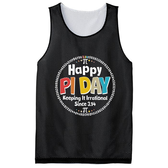 Happy Pi Day Keeping It Irrational Since 3.14 Mesh Reversible Basketball Jersey Tank