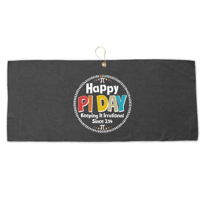 Happy Pi Day Keeping It Irrational Since 3.14 Large Microfiber Waffle Golf Towel