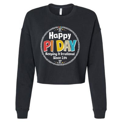 Happy Pi Day Keeping It Irrational Since 3.14 Cropped Pullover Crew