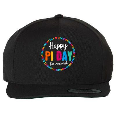 Happy Pi Day Pie Funny Math Coach Teacher Pi Day Lover Nerdy Wool Snapback Cap
