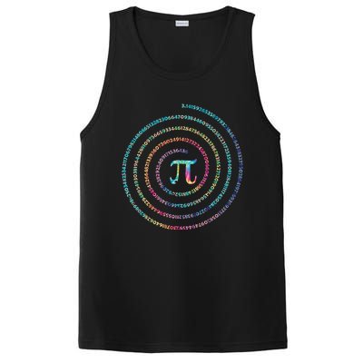 Happy Pi Day Tie Dye Pi Mathematic Math Teachers PosiCharge Competitor Tank