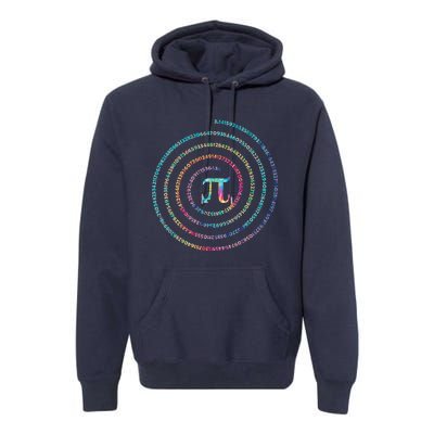 Happy Pi Day Tie Dye Pi Mathematic Math Teachers Premium Hoodie