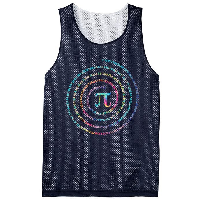 Happy Pi Day Tie Dye Pi Mathematic Math Teachers Mesh Reversible Basketball Jersey Tank