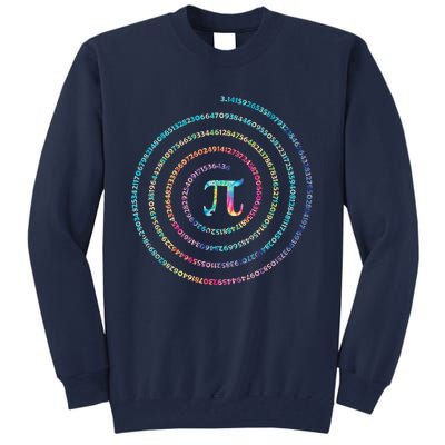 Happy Pi Day Tie Dye Pi Mathematic Math Teachers Tall Sweatshirt