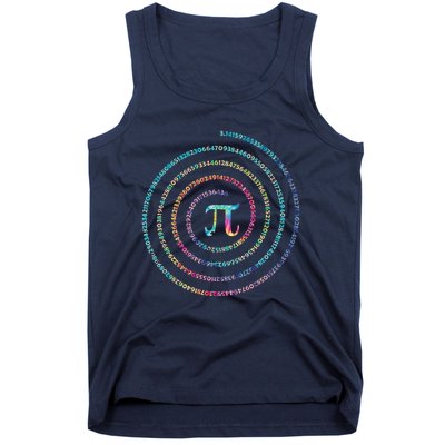 Happy Pi Day Tie Dye Pi Mathematic Math Teachers Tank Top