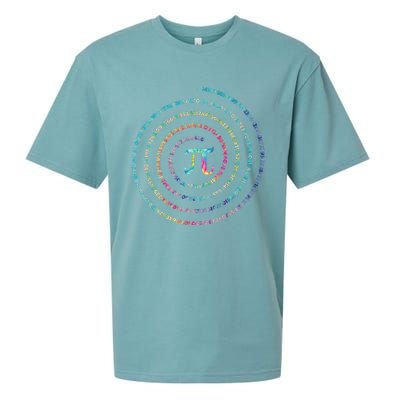 Happy Pi Day Tie Dye Pi Mathematic Math Teachers Sueded Cloud Jersey T-Shirt