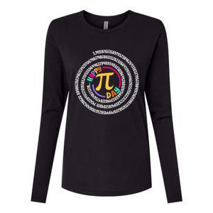 Happy Pi Day 3.14 Mathematic Math Teacher Gift Spiral Pi Day Womens Cotton Relaxed Long Sleeve T-Shirt