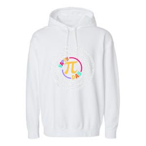 Happy Pi Day 3.14 Mathematic Math Teacher Gift Spiral Pi Day Garment-Dyed Fleece Hoodie