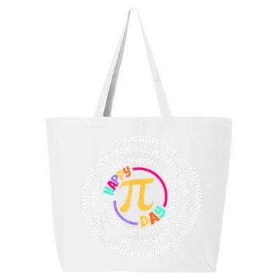 Happy Pi Day 3.14 Mathematic Math Teacher Gift Spiral Pi Day 25L Jumbo Tote