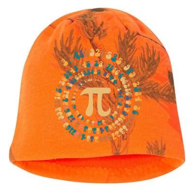 Happy Pi Day Mathematic Math Teacher Gift Spiral Pi 3.14 Kati - Camo Knit Beanie