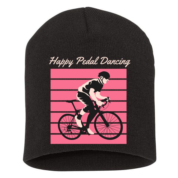 Happy Pedal Dancing Short Acrylic Beanie