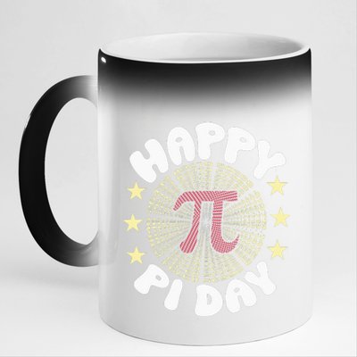 Happy Pi Day Funny Pi Mathematic Math for Teachers  11oz Black Color Changing Mug