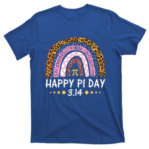 Happy Pi Day Leopard Rainbow Math Teacher Funny Gift T-Shirt