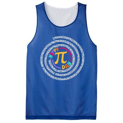 Happy Pi Day 3.14 Mathematic Math Teacher Mesh Reversible Basketball Jersey Tank