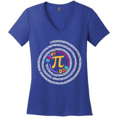 Happy Pi Day 3.14 Mathematic Math Teacher Women's V-Neck T-Shirt