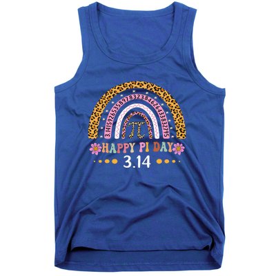 Happy Pi Day Mathematic Math Teacher Rainbow Tank Top