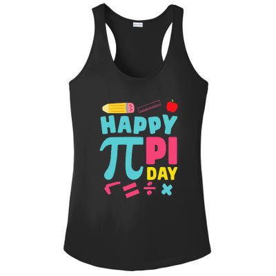 Happy Pi Day Mathematic Math Teacher Ladies PosiCharge Competitor Racerback Tank