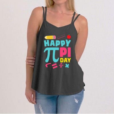 Happy Pi Day Mathematic Math Teacher Women's Strappy Tank