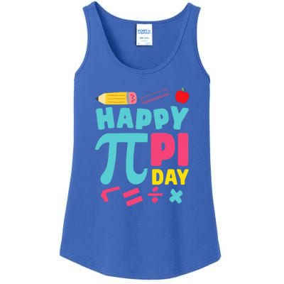 Happy Pi Day Mathematic Math Teacher Ladies Essential Tank