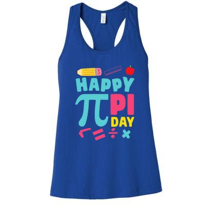 Happy Pi Day Mathematic Math Teacher Women's Racerback Tank