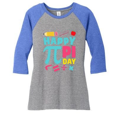 Happy Pi Day Mathematic Math Teacher Women's Tri-Blend 3/4-Sleeve Raglan Shirt